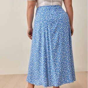 Blue Floral Reformation Maxi Skirt